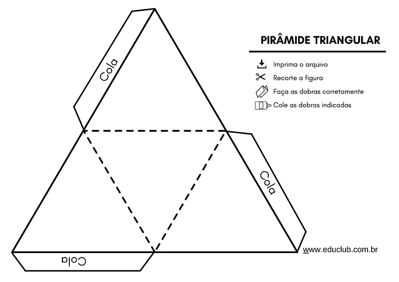 Pirâmide triangular para montar | Educlub